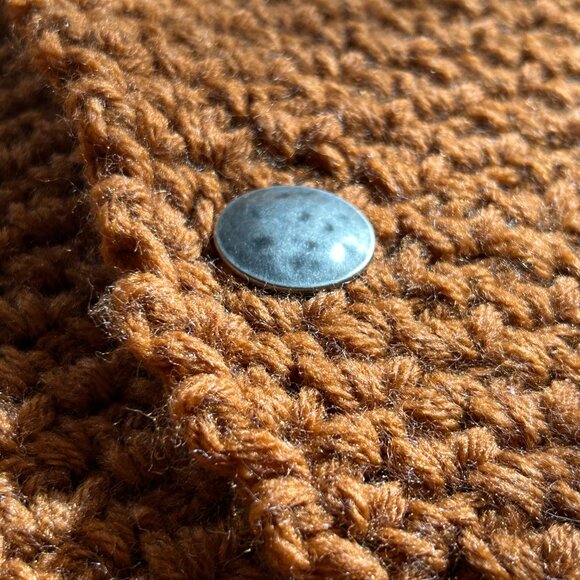 Chunky Oversized Knit Sweater Coat | Handmade Eclectic Grandpa, Earthy Cabincore - Picture 7 of 16